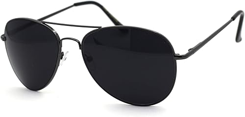 Gafas de sol para hombre con forma de lágrima con borde de metal, estilo policía