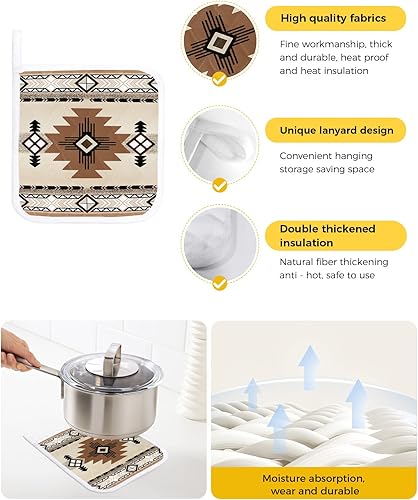 Miniatura 8 de Soportes para ollas de Navidad de Papá Noel para cocina, resistentes al calor, paquete de 2 almohadillas rojas de Navidad, almohadillas multiusos