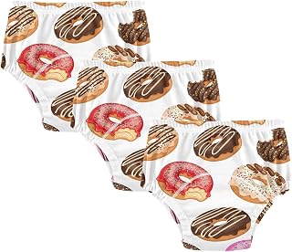Potty Training Underwear 3 Packs Colorful Donut Toilet Training Pants for Toddler Girls Boys