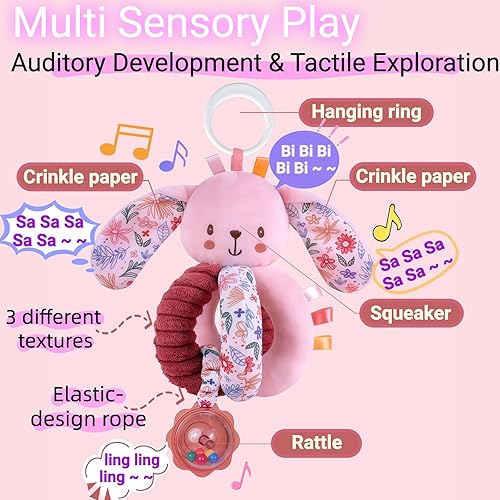 Miniatura 2 de Cochecito de bebé colgante para asiento de automóvil, juguetes para bebés de 0 a 6 meses, niñas y niños de 0-3-4-5-7, regalos para recién nacidos,
