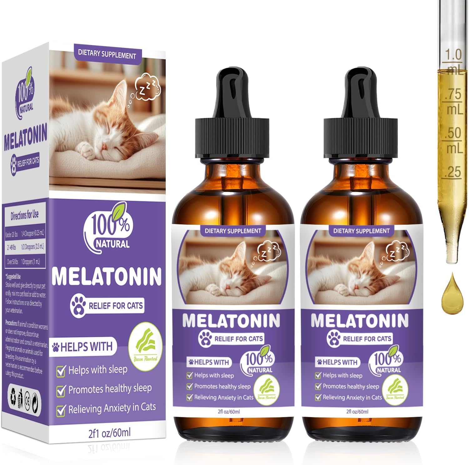 Fhzrlp Cat Melatonin Melatonin For Cats Cat Tranquilizer preview