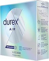 Vista 16 de Durex Air Condoms, Extra Thin, Transparent Natural Rubber Latex Condoms for Men, Regular Fit, FSA & HSA Eligible, 24 Count