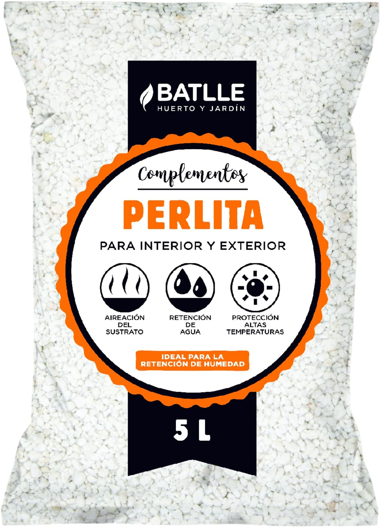 Semillas Batlle - Perlite Substrate 5 L, White and Turquoise
