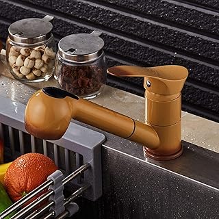 YMLSD Robinets, Évier de Cuisine Mitigeur Extractible En Laiton, Jet Unique, Bec Pivotant, Robinet de Lavabo de Salle de N, Avec Accessoires