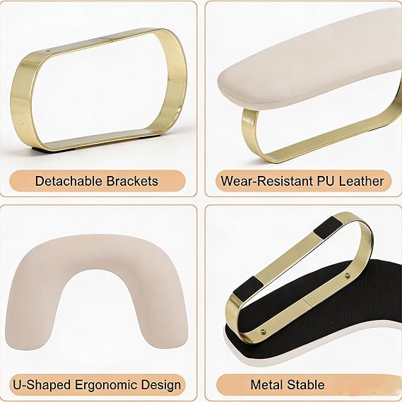 VOCOSTE Nail Arm Rest U Shaped Arm Rest for Nail Tech Nail Hand Rest