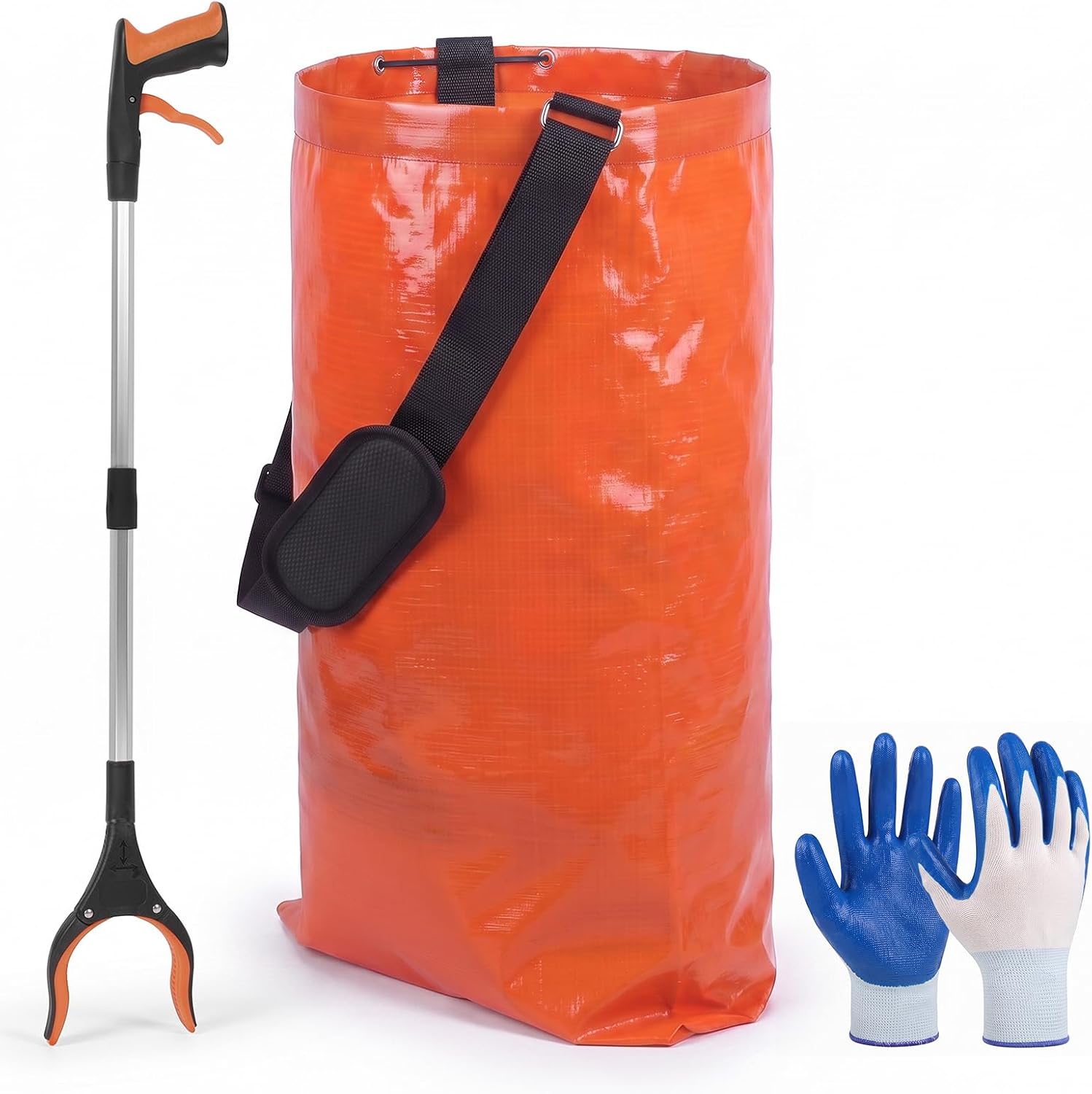 Lofaris Trash Grabber Picker Reacher Tool Kit with Reusable Yard Waste Bag