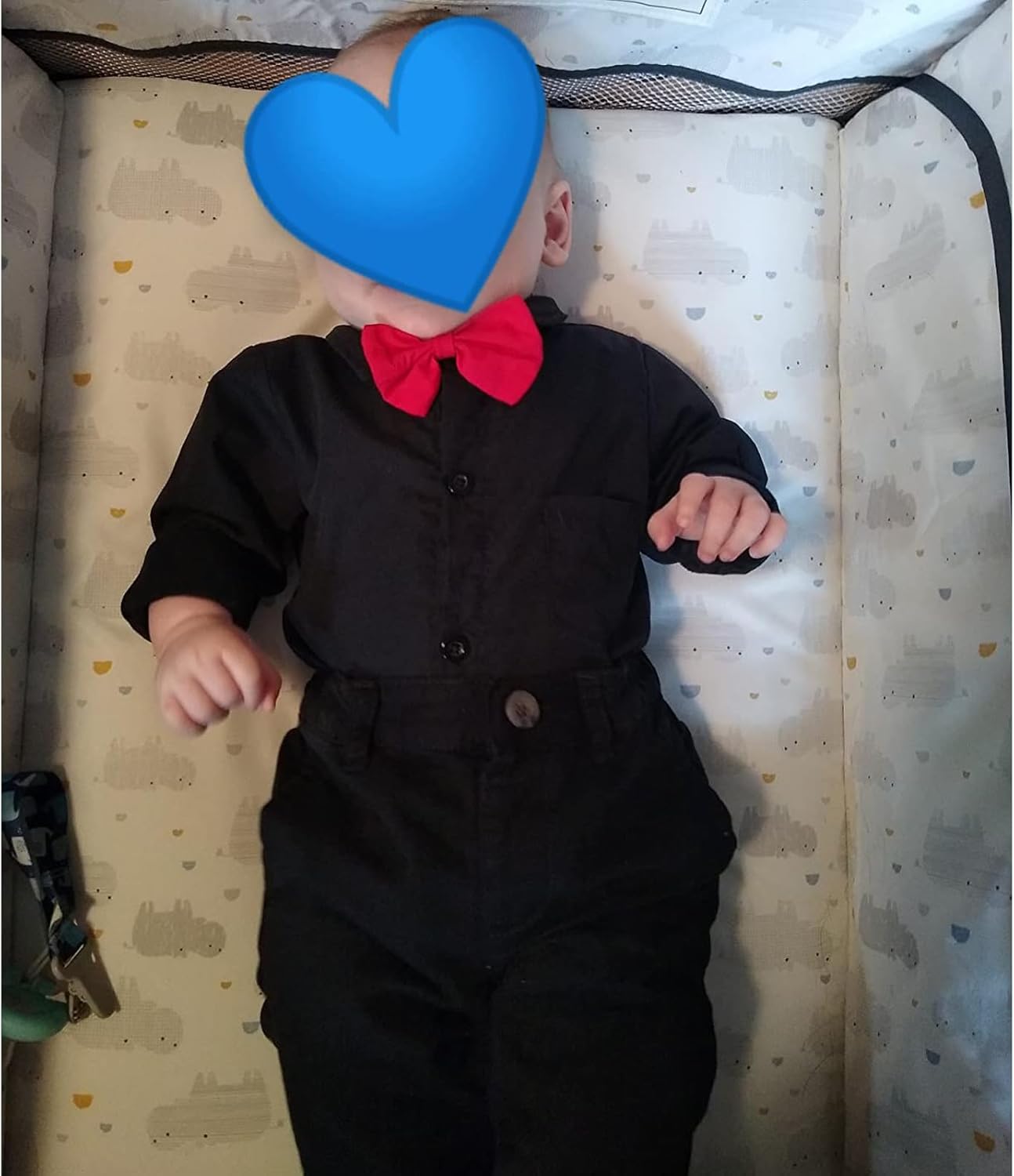 SOBOWO Infant Baby Boy Formal Dress Shirt Bodysuit Long Sleeve Button Up One-Piece Collar Romper Jumpsuit Wedding Party 0-24M - Image 5