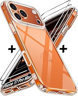 CONSTRAIN - iPhone 17 Pro Max ile uyumlu Kılıf Kamera Korumalı Yumuşak Şeffaf Renksiz Silikon Kapak + Ekran Koruyucu Cam