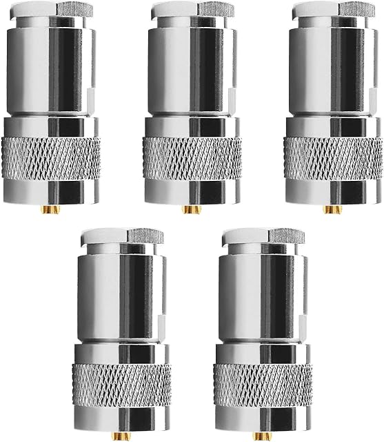 5Pcs PL259 Cable Clamp Compression Plug Coaxial Adapter for 7D-FB Ecoflex 10 RG213 RG214 LMR400
