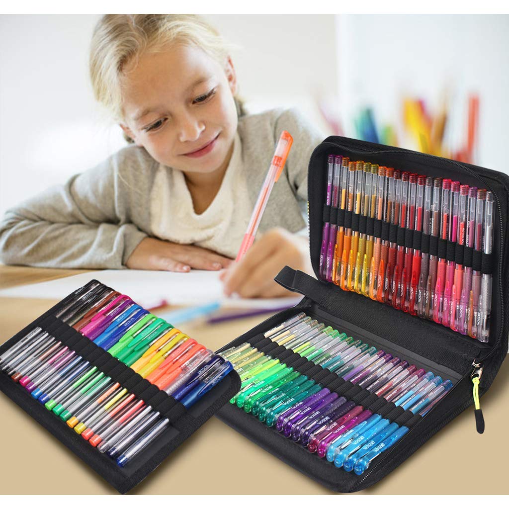 Lot de 121 stylos gel à paillettes multicolores pour croquis, dessin, écriture