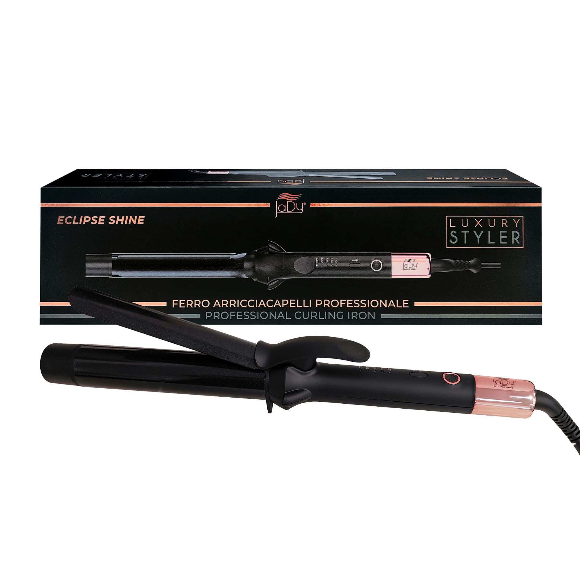 JaDy Luxury Styler Eclipse Shine 32 mm profesjonalna lokówka z powłoką turmalinową/ceramiczną, ujemne jony przeciw puszeniu się, temperatura 120-230°C