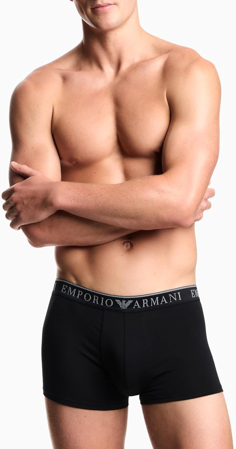 Emporio Armani Men's Endurance 2-Pack Trunk, Black, S