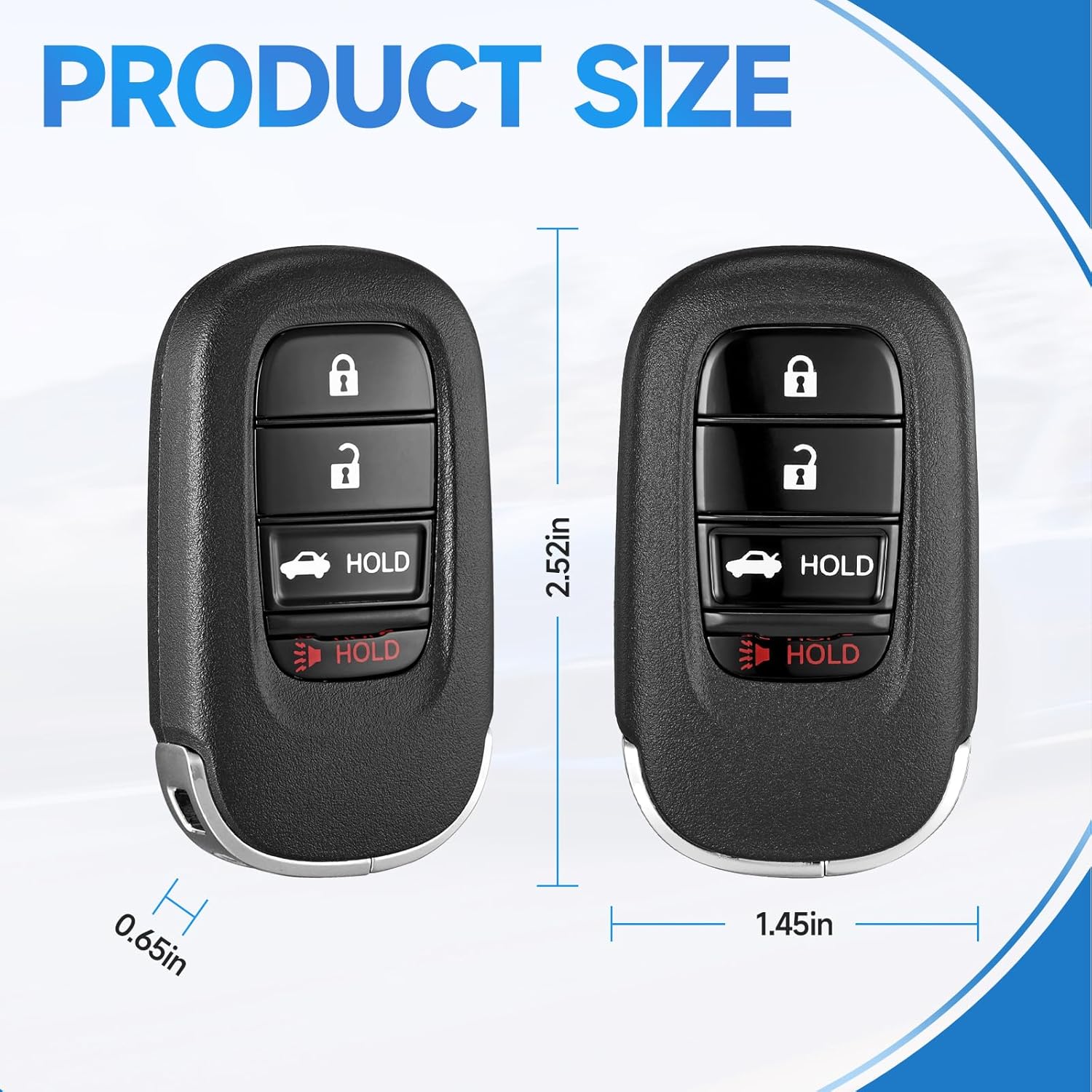 Key Fob Replacement Remote Fits for Honda Civic Accord 2022-2024 Proximity Keyless Entry Smart Remote Control 434Mhz KR5TP-4 72147-T20-A01