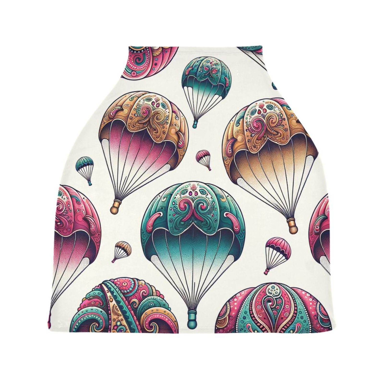 Bulletgxll Paisley Hot Air Baloons Car Seat Covers for Babies Breathable Nursing Breastfeeding Cover Multi-Use Infant Carseat Canopy and Stroller Cover for Boys Girls