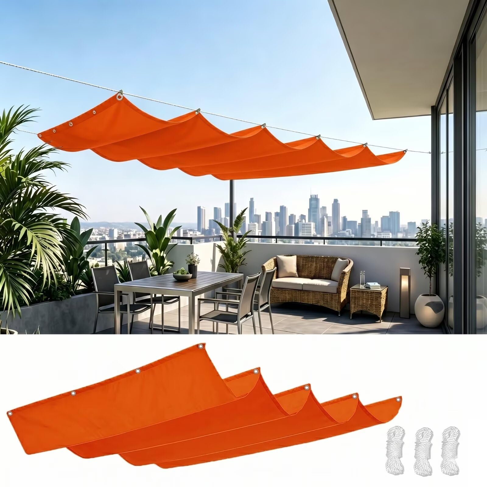 Voile d'ombrage coulissante sans perçage isolation thermique