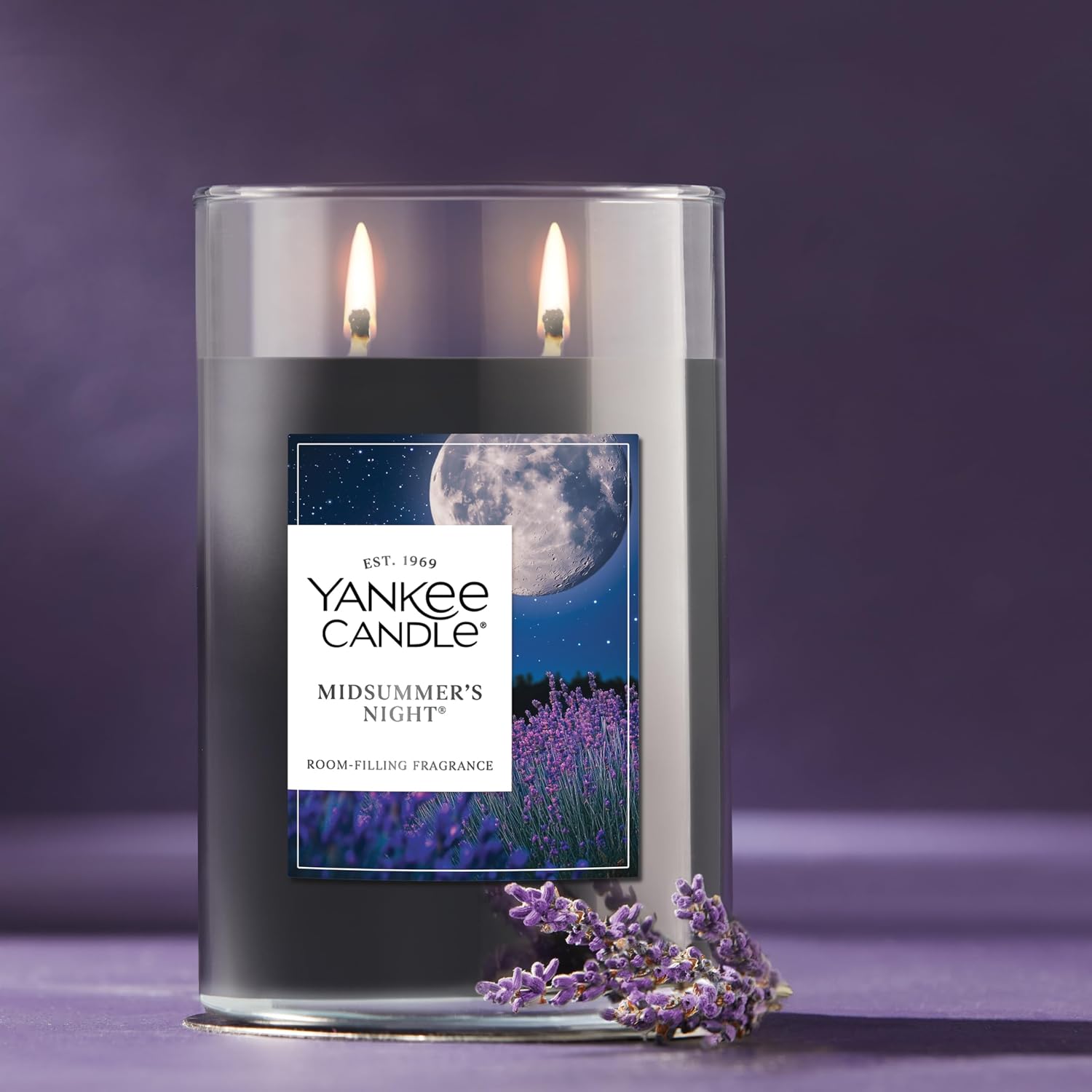 Yankee Candle Large Tumbler Scented Candle with up to 80 Hour Burn Time, Premium Plant Wax Blend for Consistent Burn, 20 oz Tumbler Candle with Room Filling Fragrance, Midsummer's Night