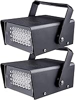 Vista 1 de Paquete de 2 luces estroboscópicas de discoteca para fiesta, 32 mini luces LED estroboscópicas para fiestas, luces estroboscópicas enchufables