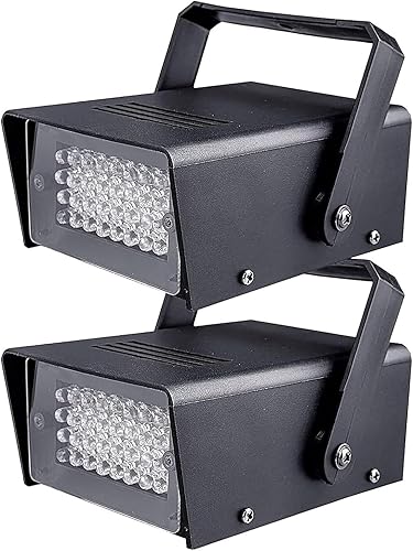 Paquete de 2 luces estroboscópicas de discoteca para fiesta, 32 mini luces LED estroboscópicas para fiestas, luces estroboscópicas enchufables de