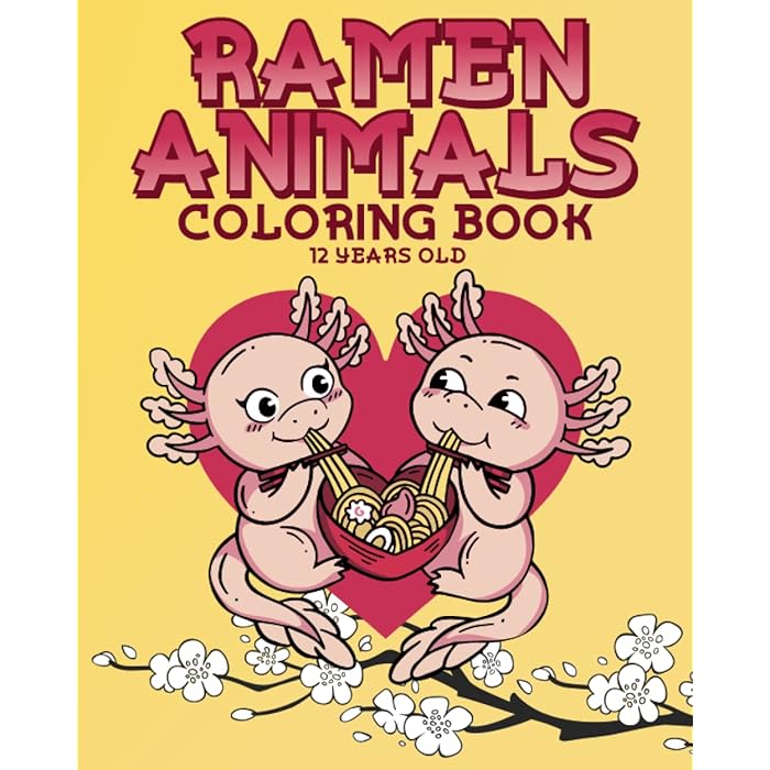 Buy Ramen Animals Coloring Book 12 Years Old Awesome Japanese Food