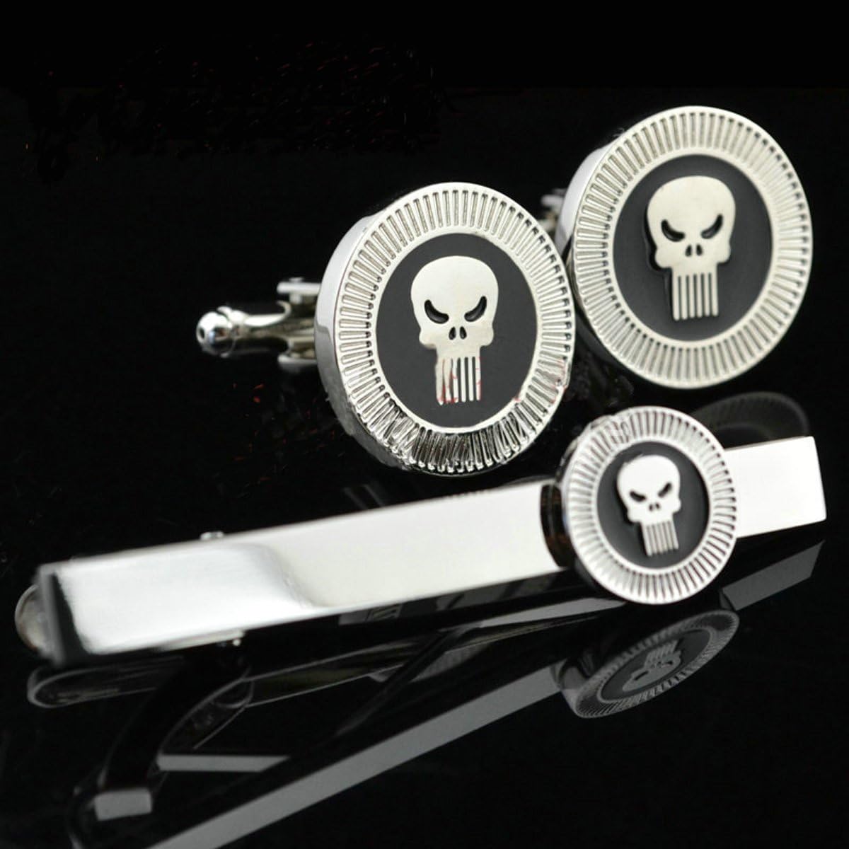 Lehang8899 Popular The Spawn Cuff Links Tie Clips Set French Tie Pins Cufflinks