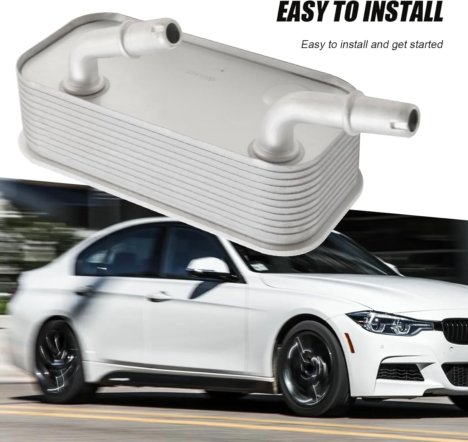 17221436258 Engine Oil Cooler, Replacement for BMW 320i 323i 323Ci 325i 328i 328Ci 330i 330xi 325xi 325Ci 330Ci X3 Z4, Replaces 17227505826