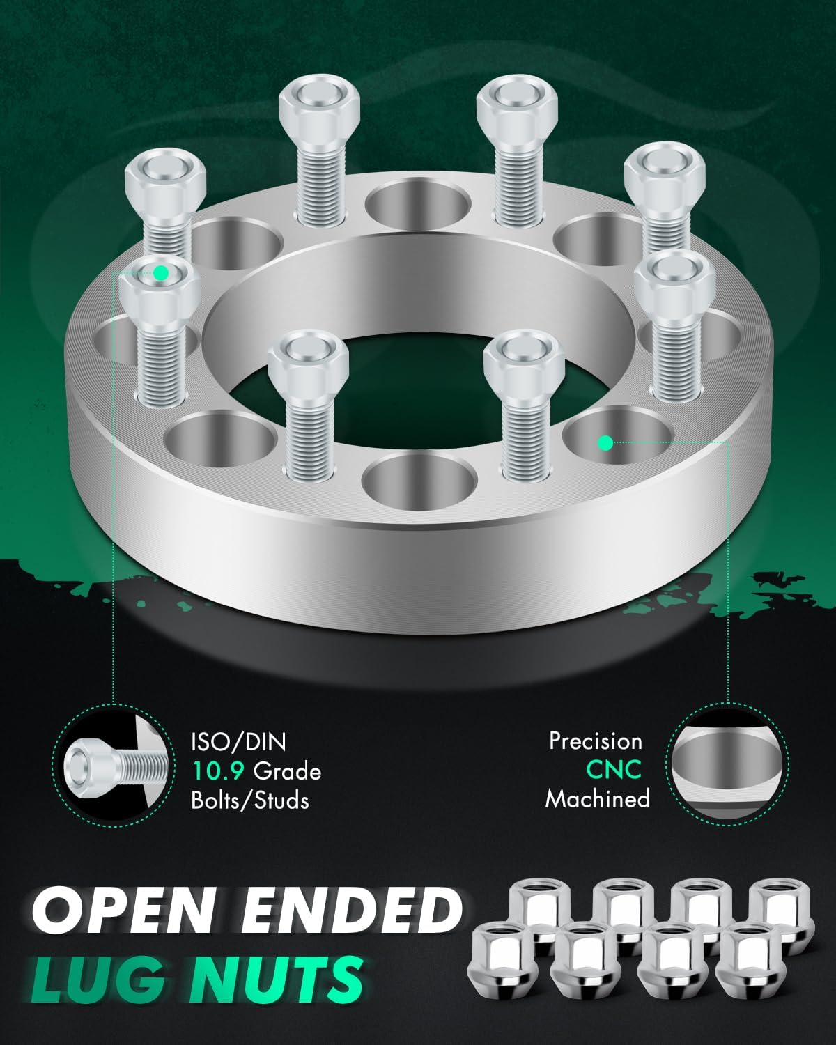 SCITOO 4X 1.5 inch Wheel Spacers 8 Lug 8X6.5 to 8X6.5 complatible with 1988-2000 for K2500 K3500 Pickup Wheel Spacers C2500 C3500 Pickup Wheel Spacers for 2500 3500 HD Wheel spacers