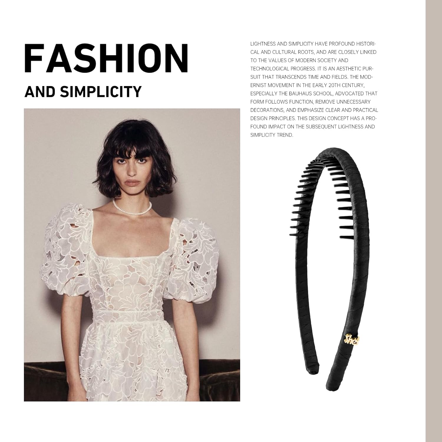 SHE'S FREE STYLE JUST FOR YOU Upgraded Classic Thin Headbands for Women, Non-Slip Polyester & Plastic Hair Bands with Teeth for Strong Hold Grip, Durable Hair Accessories (Black, Classic) - Image 6