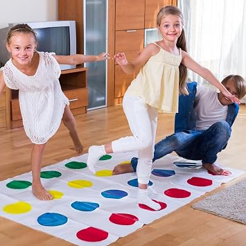 Twisting Game, Floor Mat Game with Spinner for Ages 6 and Up Party Team Family Game, Indoor and Outdoor, Fun Games