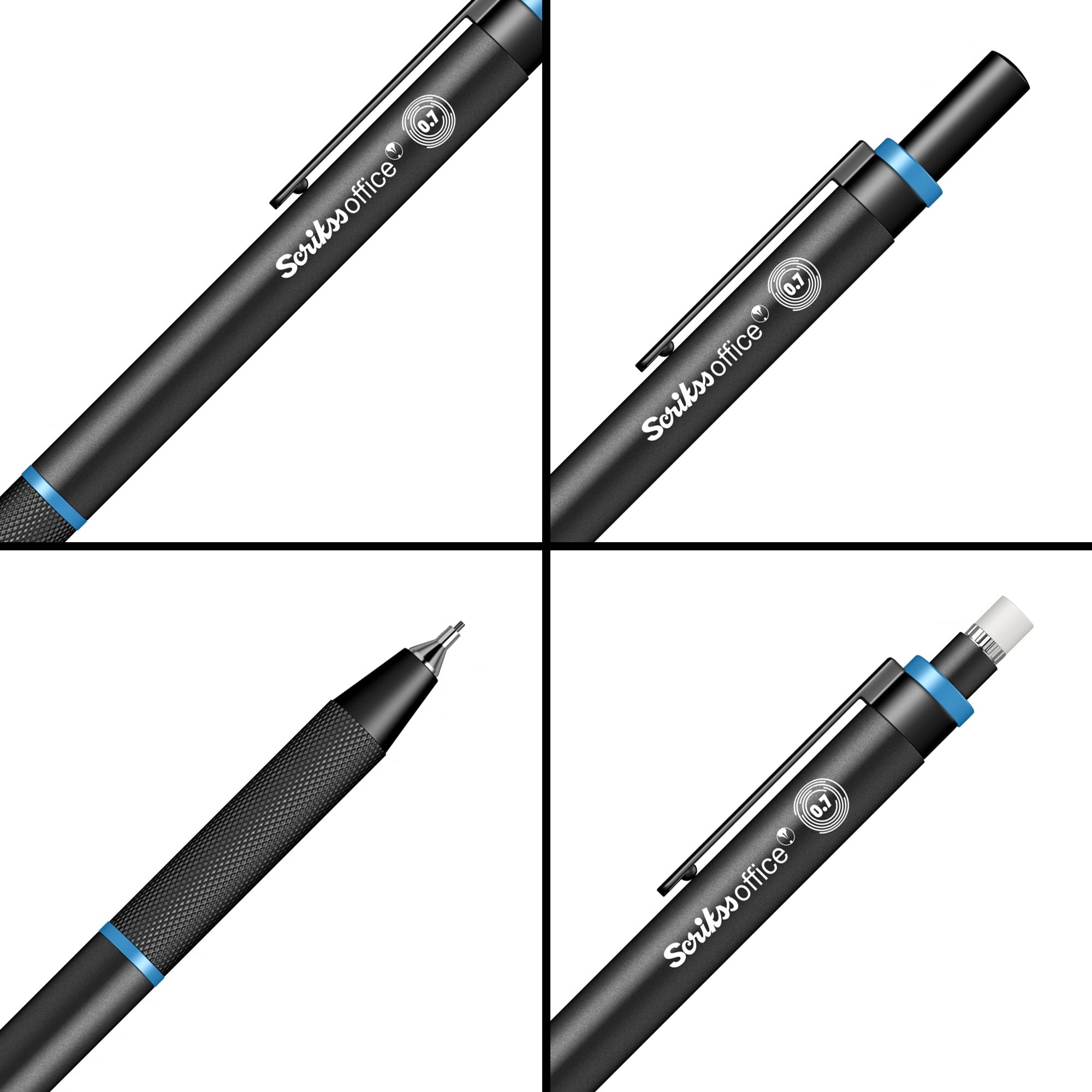 Scrikss Ołówek mechaniczny Twist Black Line BT (niebieski, 0,7 mm)