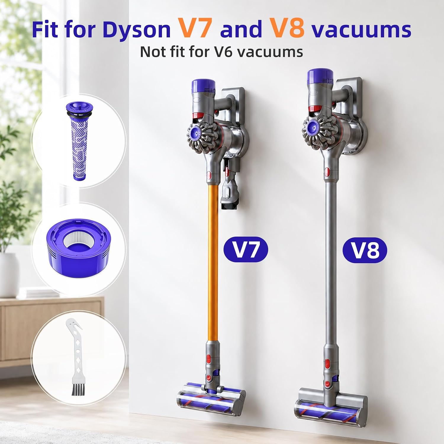 Filter Compatible with Dyson V7, V8 Animal and V8 Absolute Cordless Vacuum
