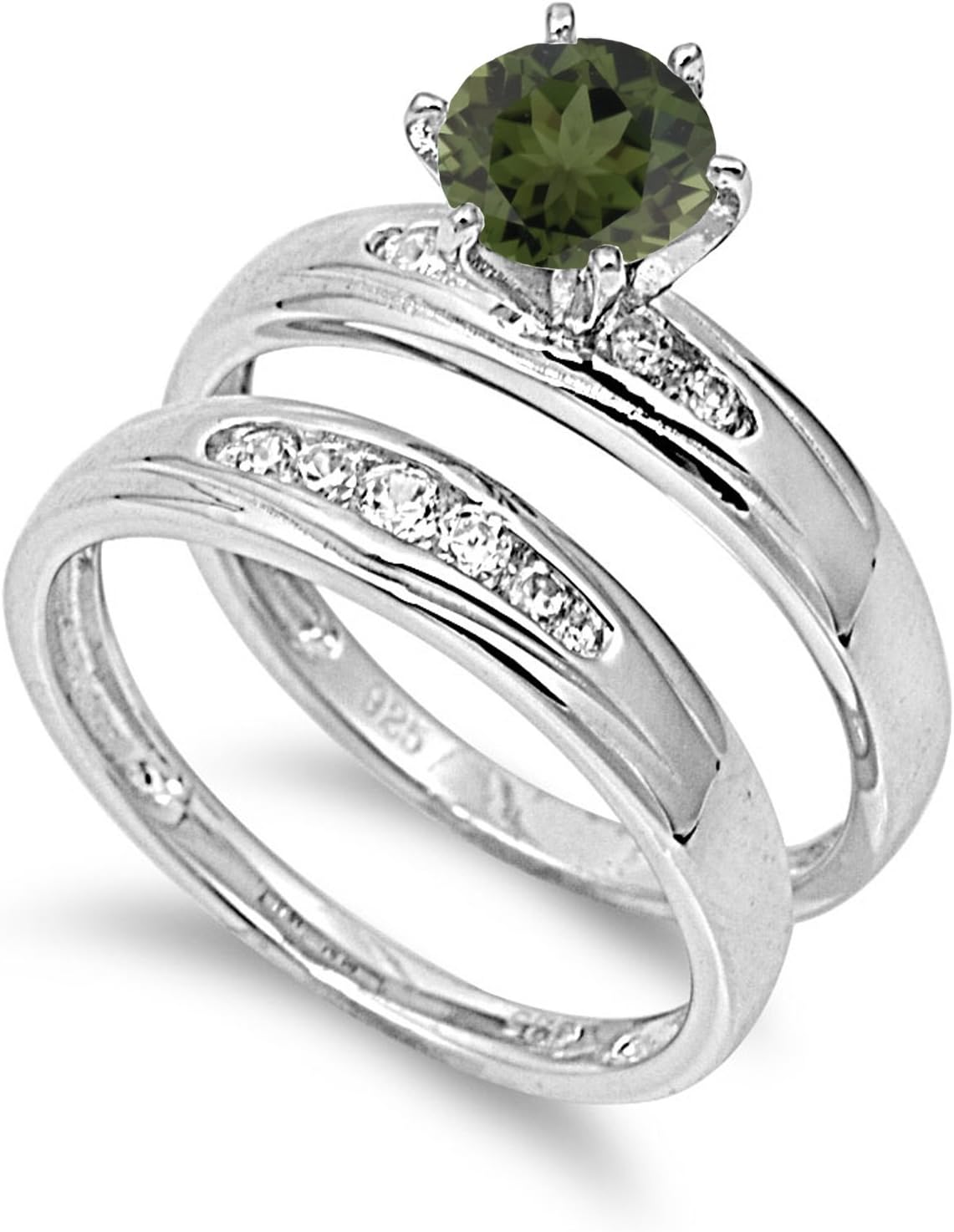CHOOSE YOUR COLOR Sterling Silver Round Ring