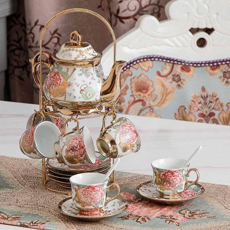 European Tea Sets Ceramic Coffee Cups Retro Wedding Gift Water Cup Set