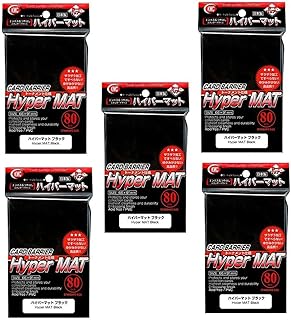 KMC Hyper Matte Sleeves Black ÃƒÂ—5 Sets (5 Packs/total 400 Sheets) ( Japan Import ) Made in Japan by KMC