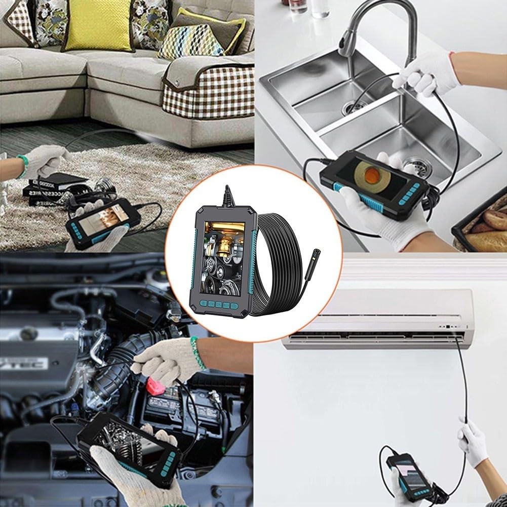 HD Dual Lens Endoskop 1080P Inspektionskamera mit 4,3 Zoll Monitor IP68 Wasserdicht Schlangenkamera für Automotive Motor Rohr Abfluss Wand K Home Inspektion 9,8 m