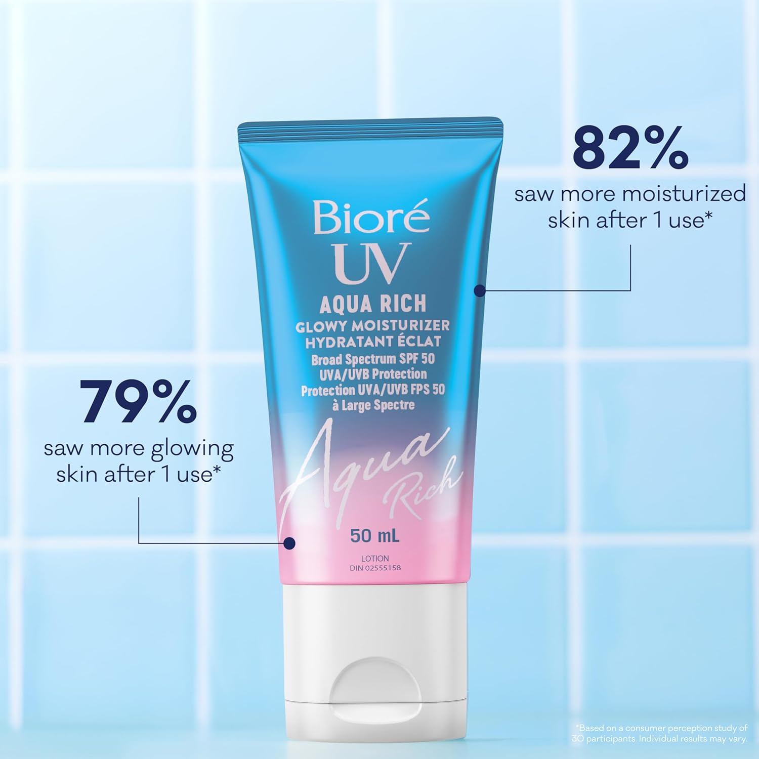 Bioré UV Aqua Rich Glowy Moisturizer – SPF 50 50mL - Image 5