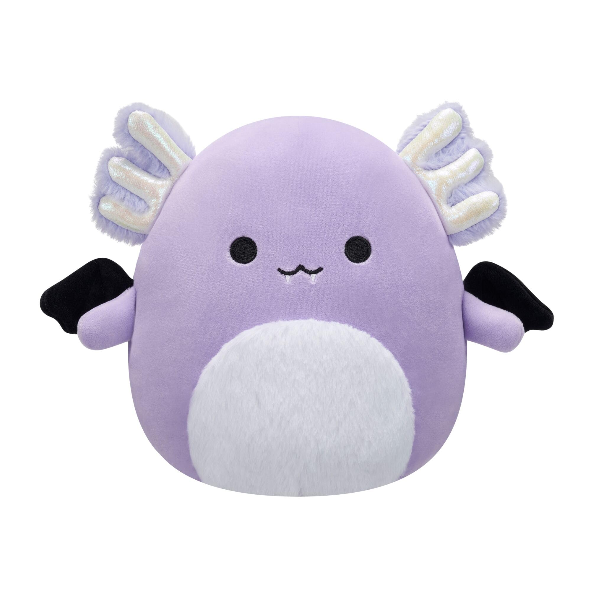 Squishmallows Original 7.5-Inch Monica the Purple Axolotl with Bat Wings