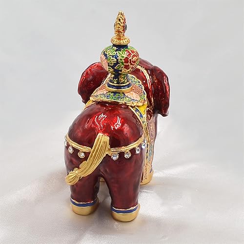 Miniatura 3 de Feng Shui Good Fortune Elefante rojo de la prosperidad con jarrón del tesoro mejora de la suerte