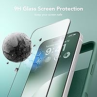 Vista 805 de GONEZ Funda de silicona para iPhone 15 Pro Max, compatible con Magsafe, protector de cámara + protector de pantalla, forro de microfibra suave Negro