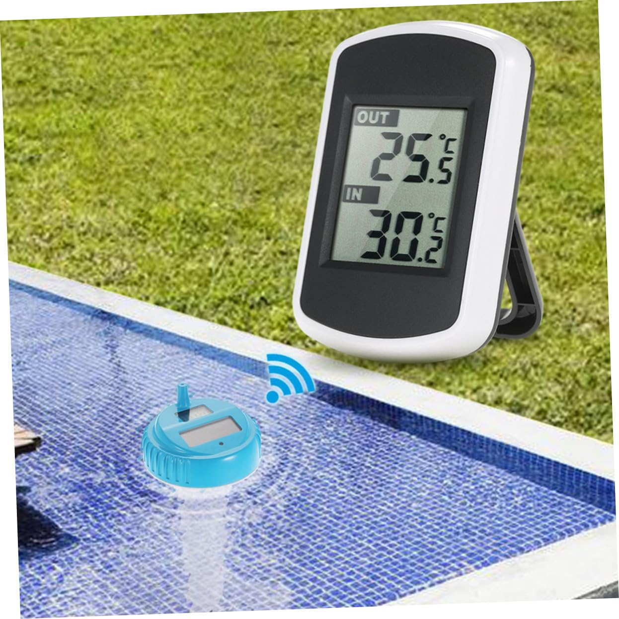 POPETPOP Termometro Wireless Digitale per Piscina e Spa Sensore Galleggiante Display Facile da Leggere