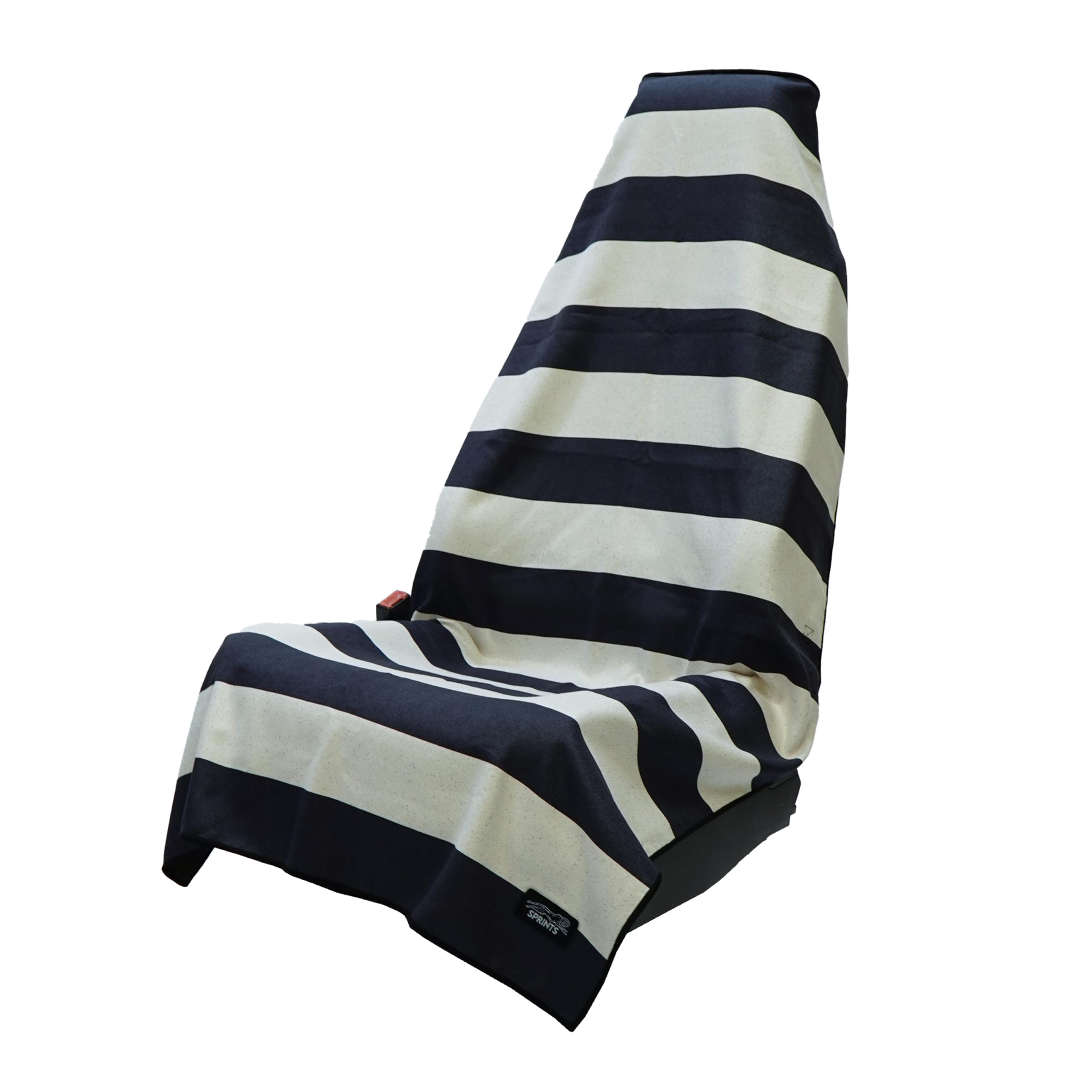 Sprints Athletic Running Towel, Full-Sized, Car Seat Cover - Performance Microfiber (Midnight Boardwalk Stripe)