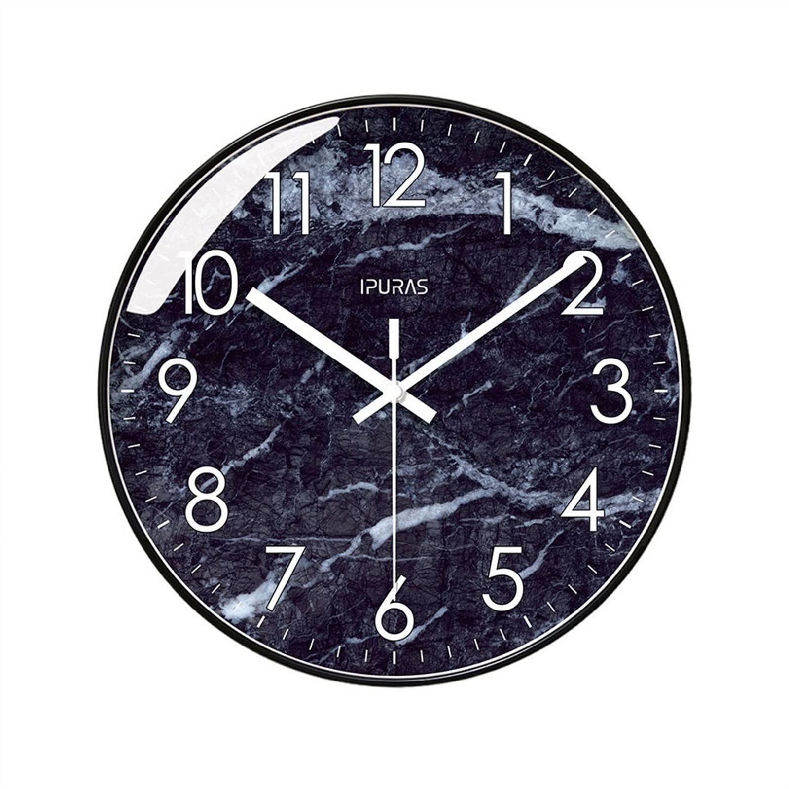 DFHS46JK Wall Decor Simple Living Room Wall Clock Fashionable and Silent Household Sweep Second for living room decor(10inch)