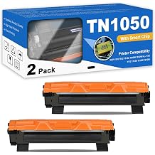 TN-1050 Toner Cartridges Compatible for DCP-1510 DCP-1512 DCP-1512A DCP-1610W DCP-1612W HL-1110 HL-1112 HL-1112A HL-1210W HL-1212W Printers, High Yield - 2000 Pages 2 Packs