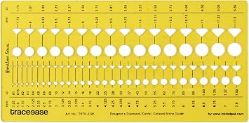 Traceease Designer Diamond Gemstone Guide Jewelry Templates Drafting Tools Jewellery Designing Stencils