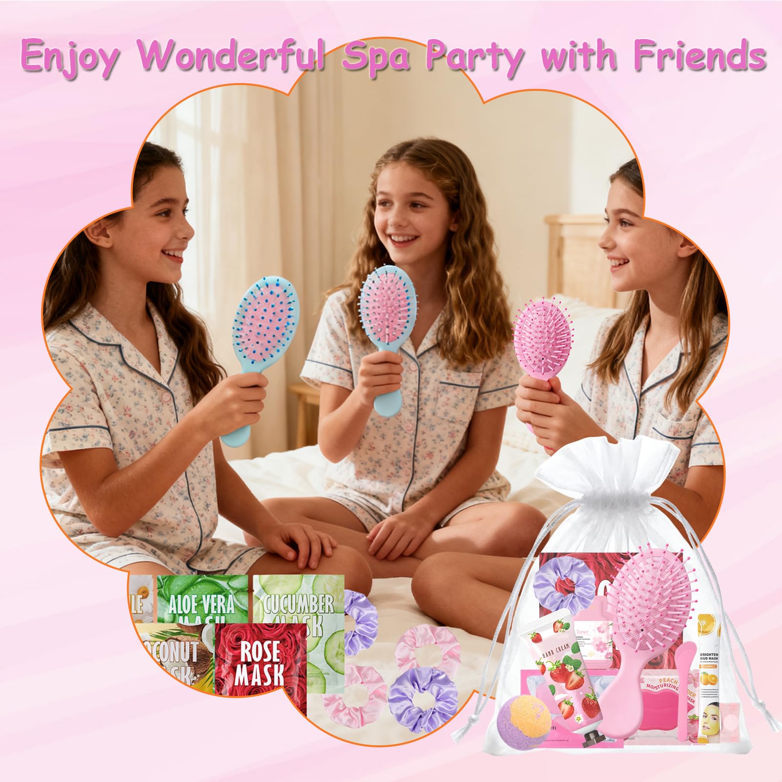130-Piece Spa Party Supplies Kit with Skincare, Beauty Accessories and Gift Bags