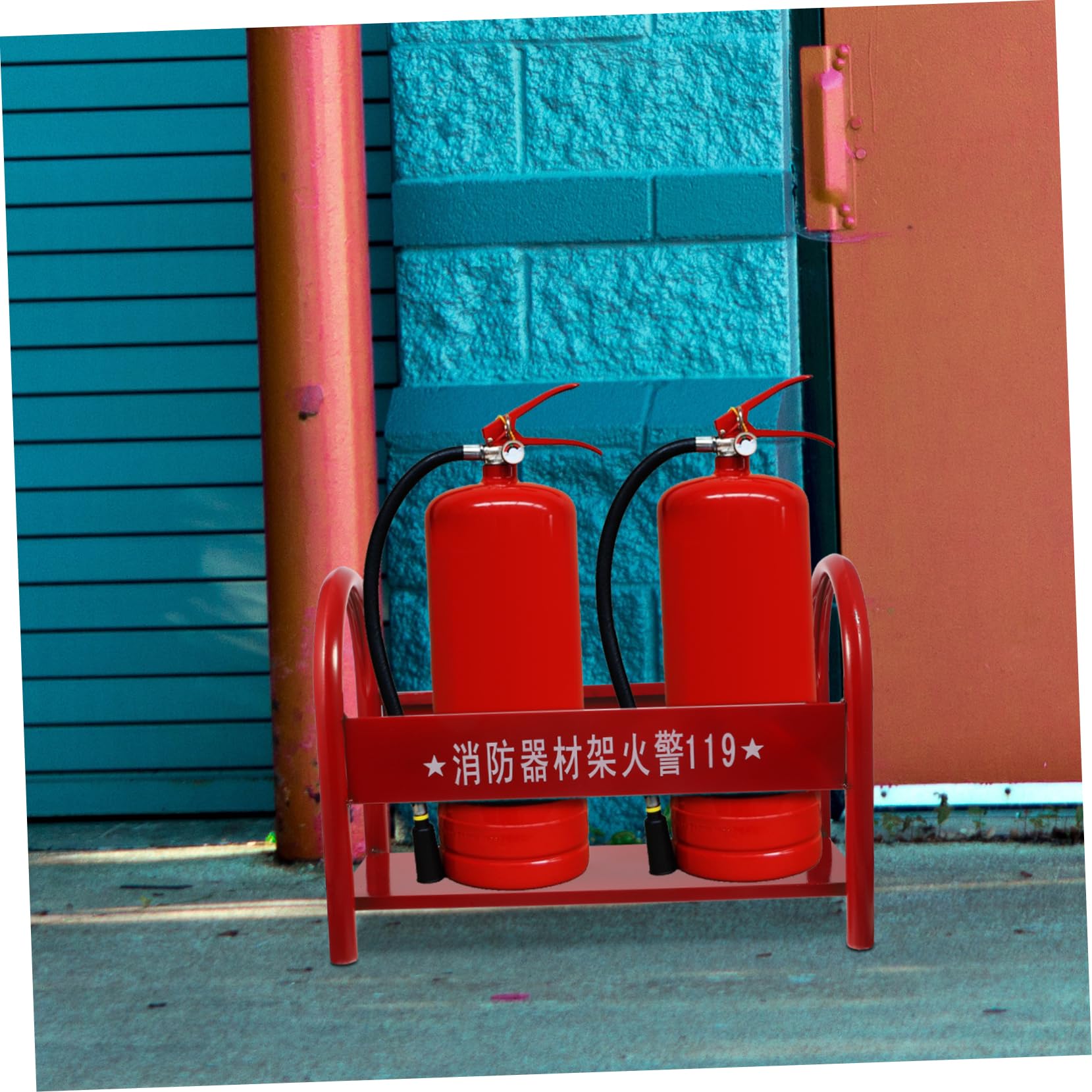 ULTECHNOVO Soporte Metálico para Extintor de Incendios Rojo de 2-4kg Estructura Razonable y Diseño Simple para Almacenamiento Seguro en Hogar o Centro Comercial Estilo Aleatorio