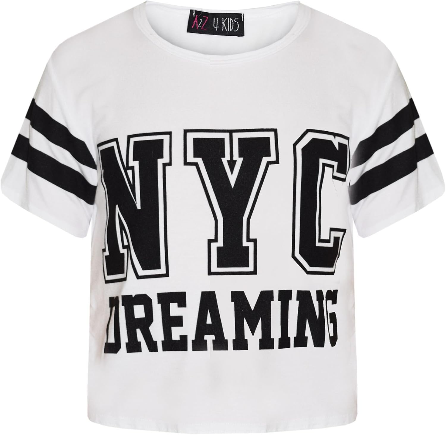Girls Tops Kids Designer NYC Dreaming Trendy Crop & Fashion Legging Set 7-13 Yrs