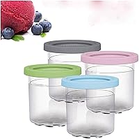 Vista 1 de Creami Deluxe Pints, for Ninja Creami Pint Containers, Ice Cream Container Reusable,Leaf-Proof Compatible NC301 NC300 NC299AMZ Series Ice Cream Maker