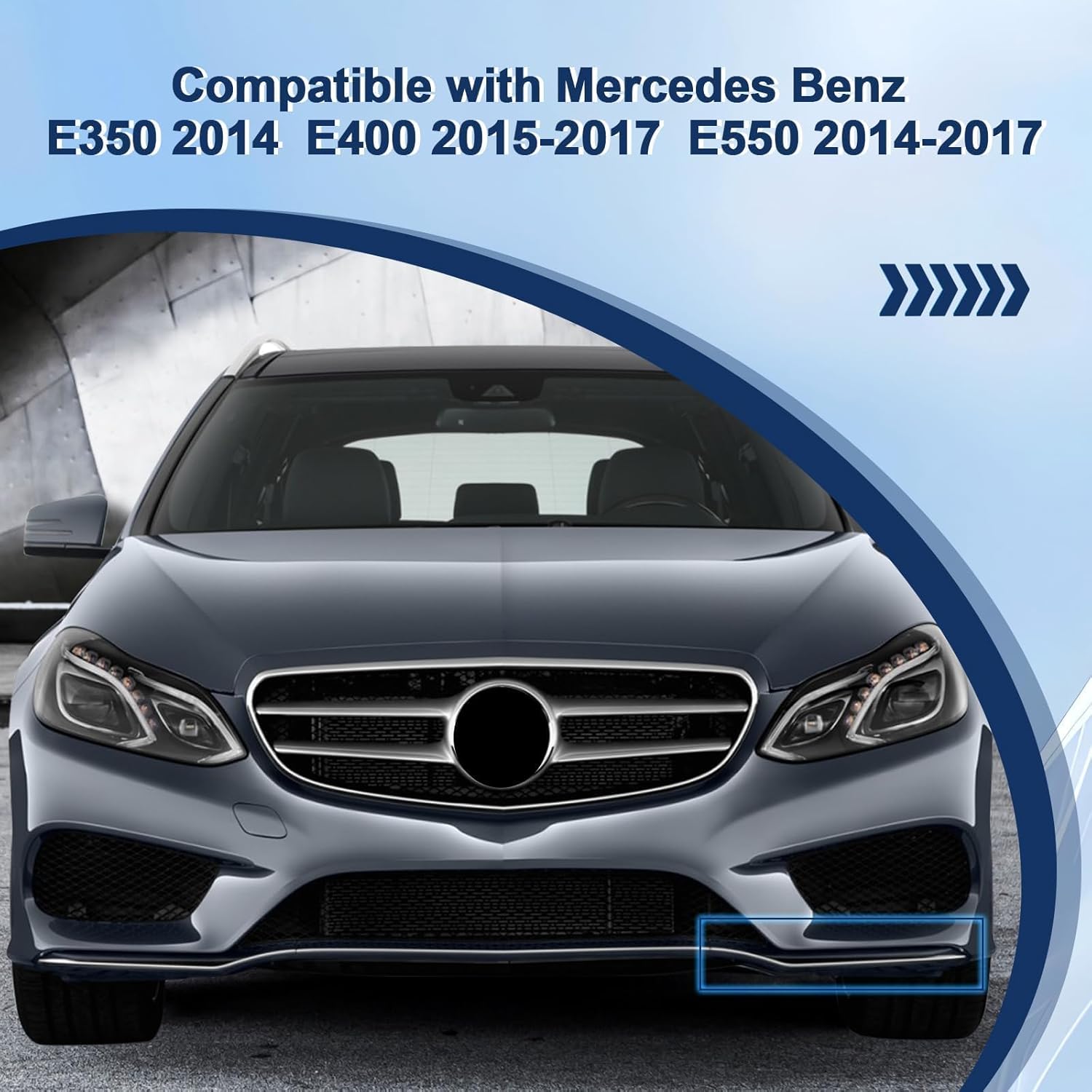 Front Bumper Molding Trim Driver Side Intended for Mercedes Benz E550 E350 E400 2014 2015 2016 2017 2078850774 Left