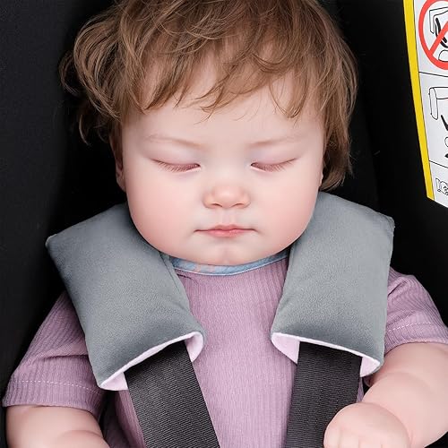 Miniatura 52 de COOLBEBE Correas de asiento de automóvil para bebés y niños, fundas de cinturón de seguridad súper suaves para todos los asientos de Negro