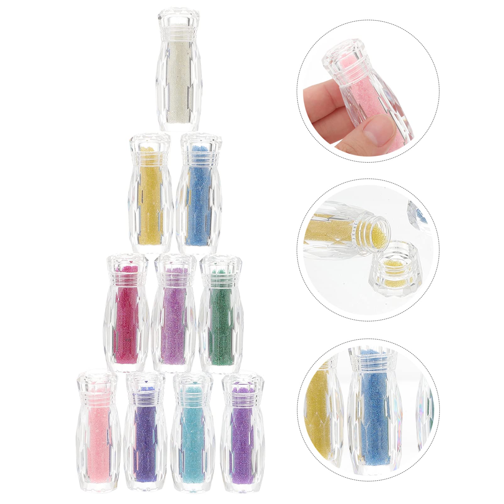 Decorazioni per Unghie con Micro Caviar Beads per Nail Art Accessori Creativi per Decorazioni Te e